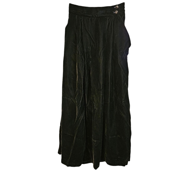 Vintage Dior Skirt Black Velvet Maxi Skirt 25.5-inch Waist, Size 0-2 - Picture 1 of 15